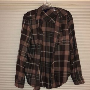 aeropostale purple and gray flannel